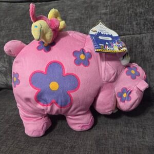 Disney Store Plush Toy Its A Small World HIPPO Pink NWT